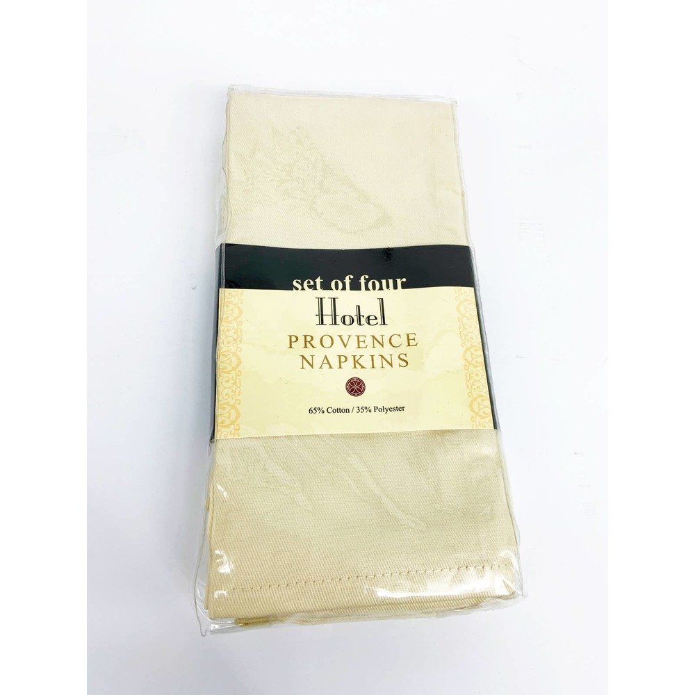 Set of Four Hotel Provence Napkins Cream NOS